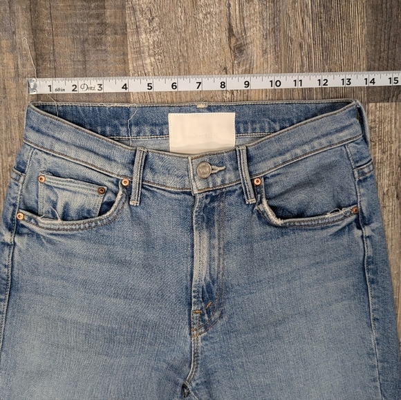 MOTHER The Insider Step Crop Fray Jeans In The Problem With Miracles Sz 25 - Picture 10 of 13